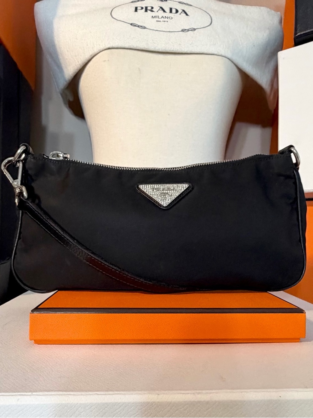 Prada⭐️Re-edition 2002!⭐️
Crystalized/Rhinestone logo mini bag!⭐️OFFERS Always! - Picture 2 of 15